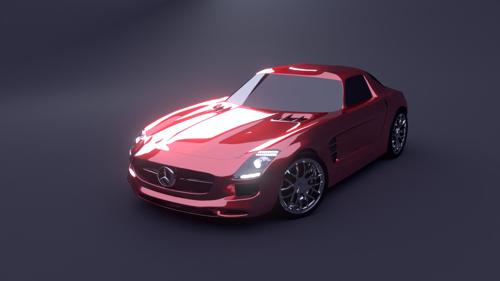 Mercedes SLS AMG : Rigged preview image